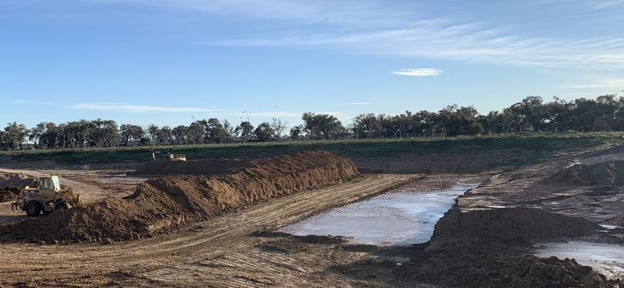 Clay stockpile